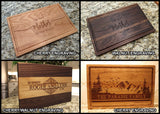Compass Never Lost Family Name Personalized Wood Cutting Board