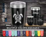 Turtle Heart Custom Laser Engraved Tumbler