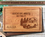 Camping Adventure Family Established Personalized Wood Cutting Board