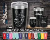 Peace Fingers Custom Laser Engraved Tumbler