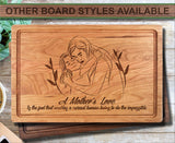 A Mothers Love Personalized Wood Cutting Board