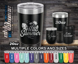 Hello Summer Custom Laser Engraved Tumbler