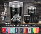 Flag Raise Patriotic Custom Laser Engraved Tumbler