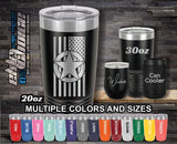 Military Star Flag Custom Laser Engraved Tumbler