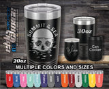 Summit and Sea Skull Custom Laser Engraved Tumbler