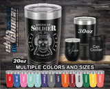 American Soldier Skull Custom Laser Engraved Tumbler