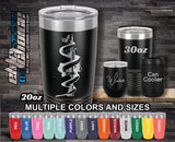 Gun Snake Wrapped Custom Laser Engraved Tumbler