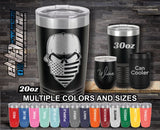 Skull Bandana American Flag Custom Laser Engraved Tumbler