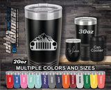 Offroad 4x4 Grill Mountain Custom Laser Engraved Tumbler