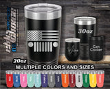 Offroad 4x4 Grill Flag Custom Laser Engraved Tumbler