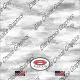 Chameleon Hex Snow 15"x52" or 24"x52" Truck/Pattern Print Tree Real Camouflage Sticker Roll or Sheet